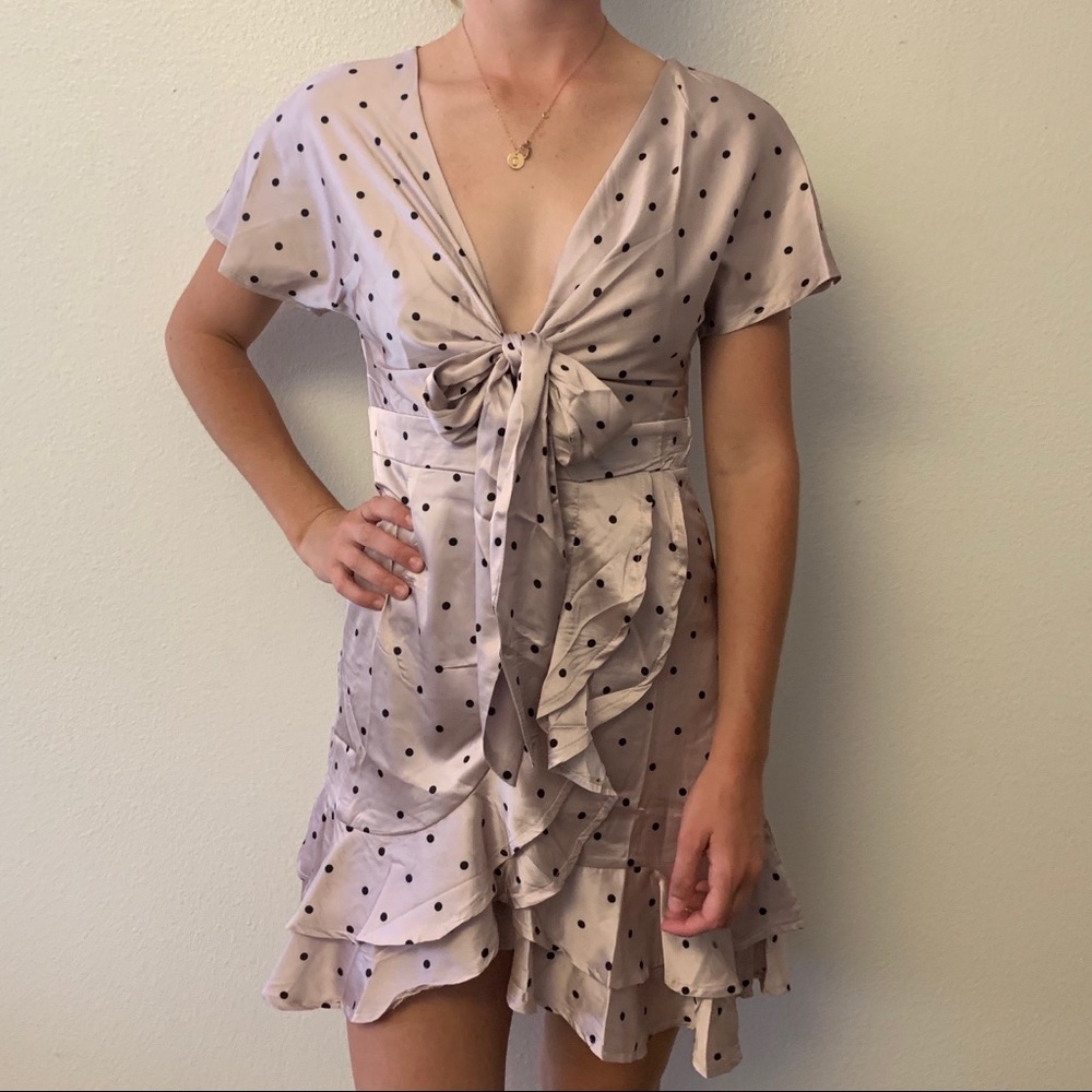 NWT Princess Polly Poka Dot Silky Dress